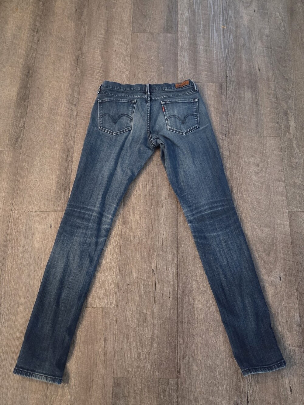 Levis 421 Skinny Jeans Womens 5/27 Dark Wash Indigo Denim Low Rise Stretch Y2K